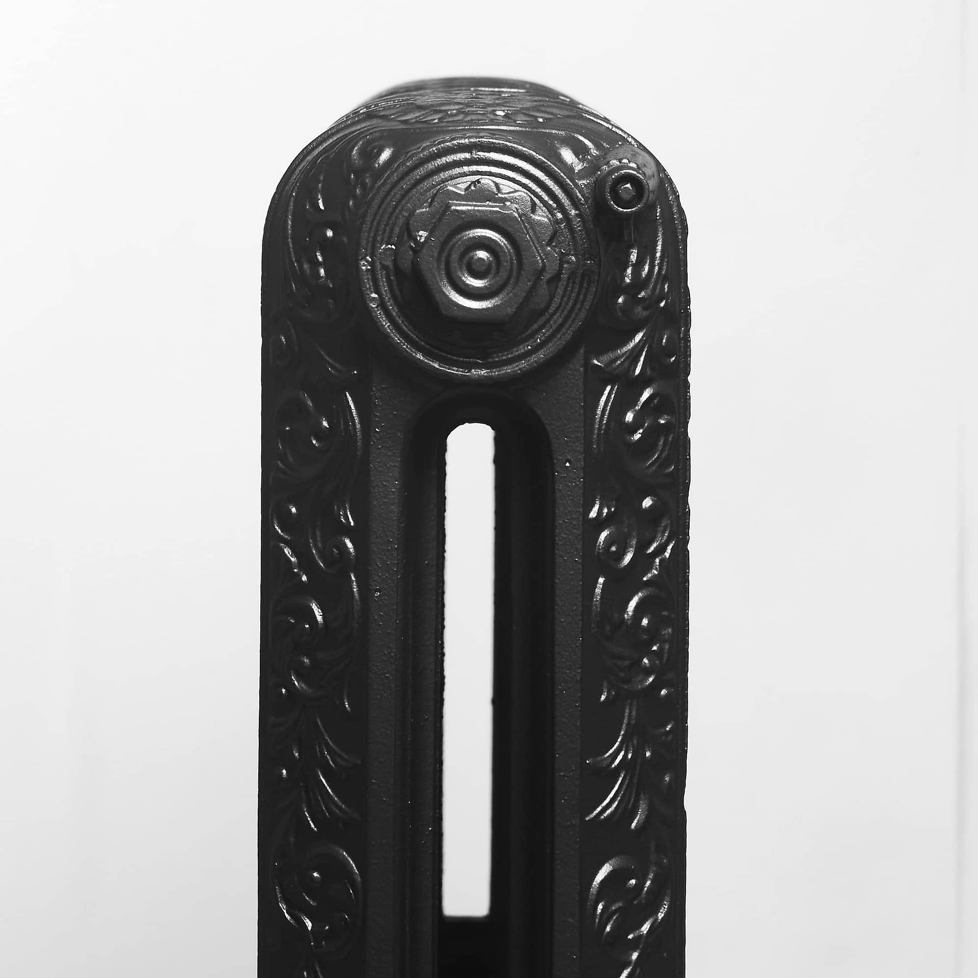 Detail of embossed cast iron radiator