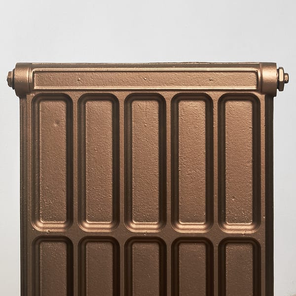 Art deco flat panel cast iron radiator waffle
